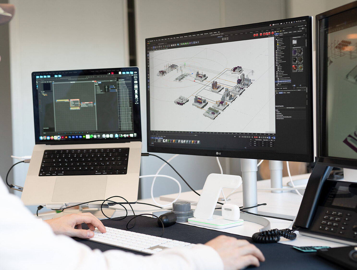 A 3D artist designs a model