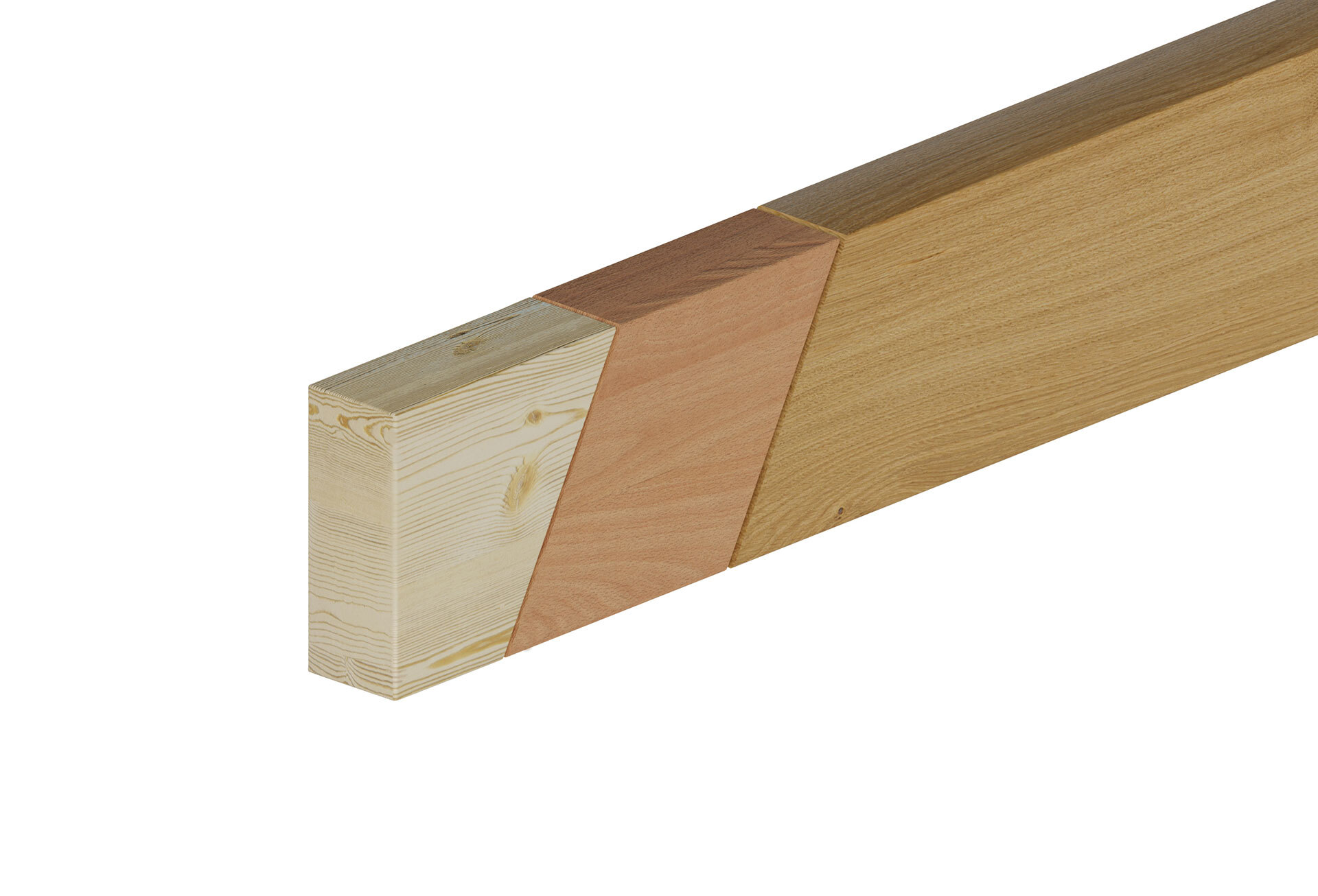 Cross-section of a wooden beam
