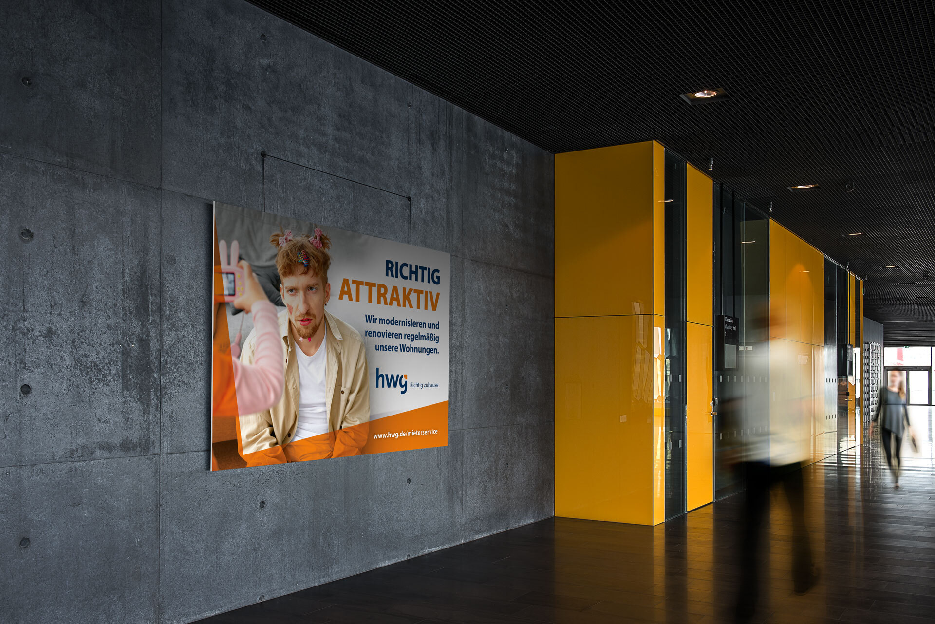 Wall poster for the hwg Hattingen image campaign
