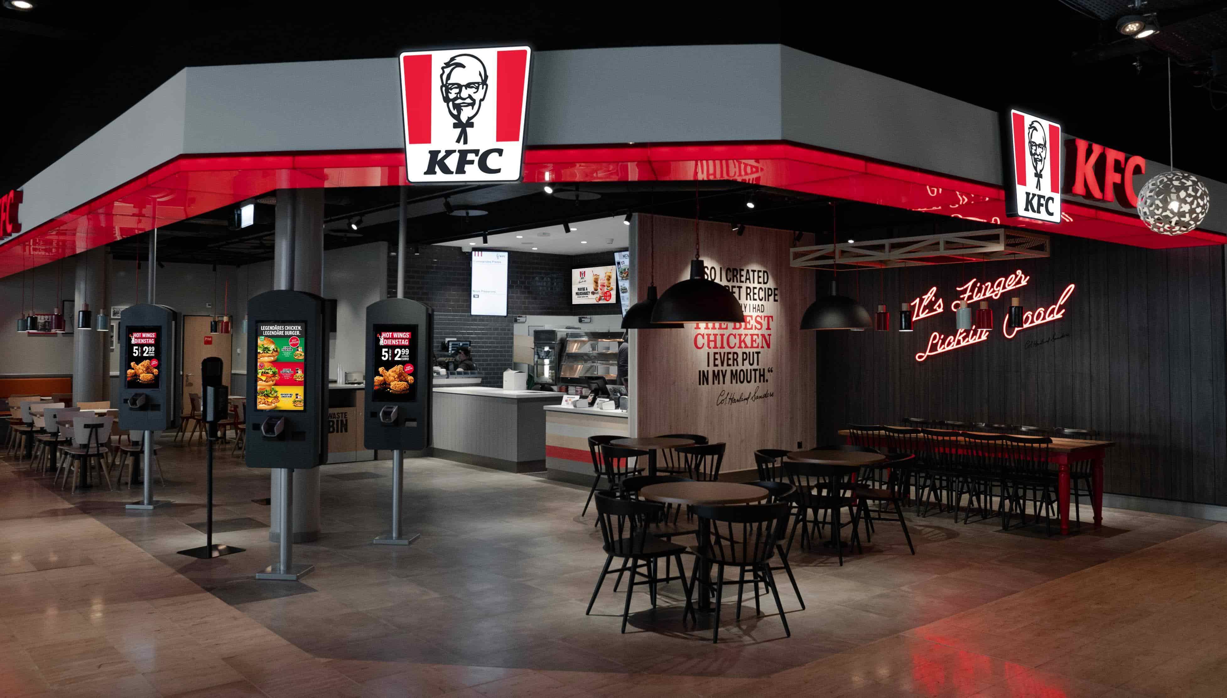 Modern store layout for a KFC restaurant