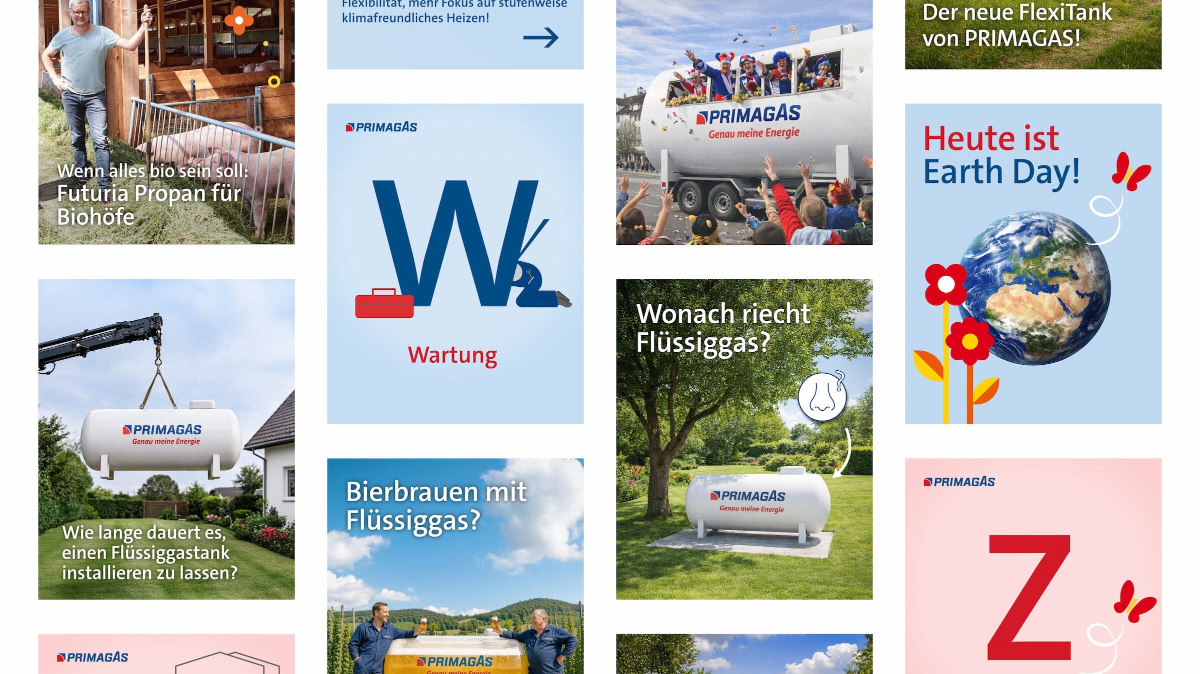 Several social media posts from PRIMAGAS