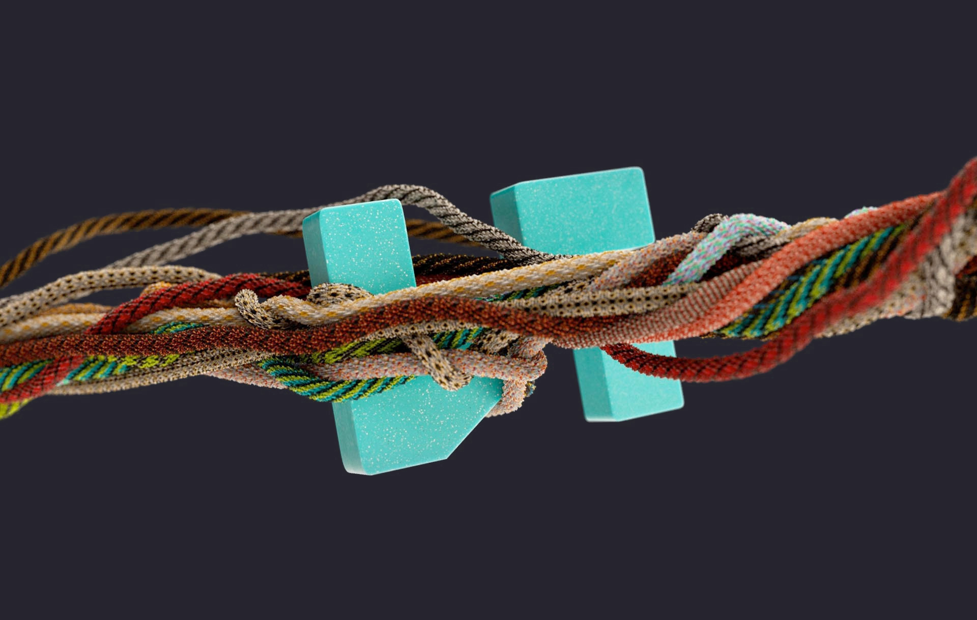 KE logo on a strand of rope